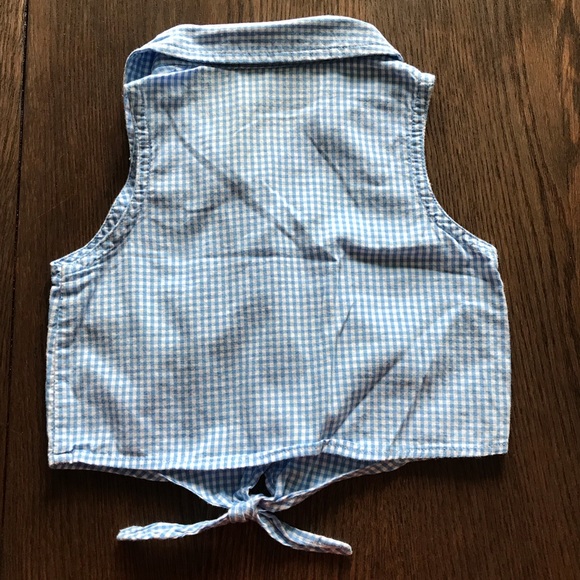 3/$15 Sonoma Blue White Gingham Sleeveless Top EUC - Picture 4 of 4
